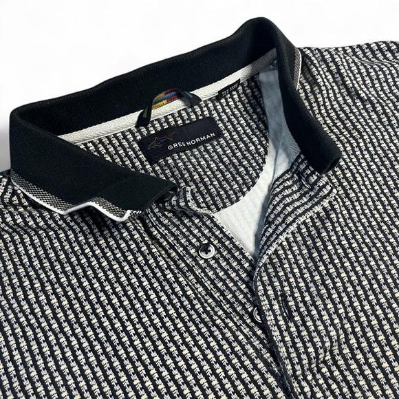 Greg Norman Golf Shirt Men’s Large Tight Knit Performance Casual Tee Gray - Picture 5 of 8